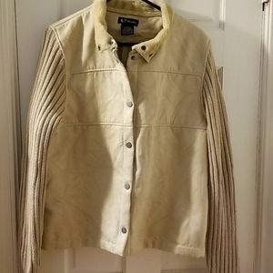 Faux Suade and sweater Jacket